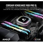 CORSAIR VENGEANCE RGB PRO SL 32GB (2x16GB) DDR4 3200 (PC4-25600) C16 1.35V Optimized for AMD Ryzen