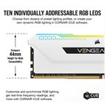 CORSAIR VENGEANCE RGB PRO SL 32GB (4x8GB) DDR4 3200 (PC4-25600) C16 1.35V - White