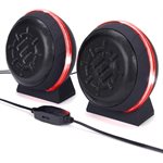 Alimentation des accessoires - Améliorer - Haut-parleurs de jeu LED USB - Rouge