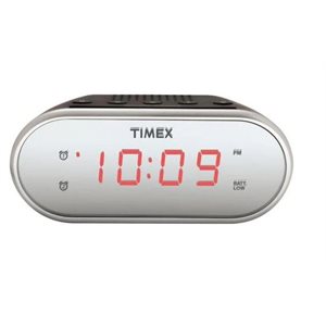 Timex - Réveil double avec finition mirroir - Noir - T124