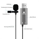 Maono USB Lavalier Microphone with Headphones Jack