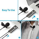 Microphone cravate USB MAONO avec prise audio pour casque