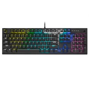 CORSAIR K60 RGB PRO Mechanical Gaming Keyboard - CHERRY VIOLA- Black
