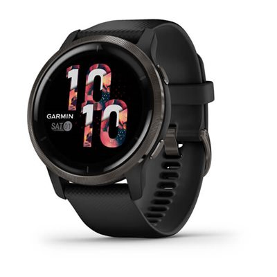 Garmin - Venu 2 - Boitier ardoise en acier inoxydable