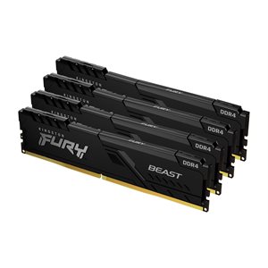 Kingston 128GB 3200MHz DDR4 CL16 DIMM (Kit of 4) FURY Beast Black (HX432C16FB3K4/128)