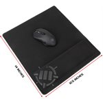 ACCESSORY POWER ENHANCE Large Gaming Mouse Pad with Memory Foam Wrist Rest - Black