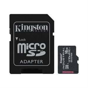 Kingston 16GB microSDHC Industrial C10 A1 pSLC Card + SD Adapter