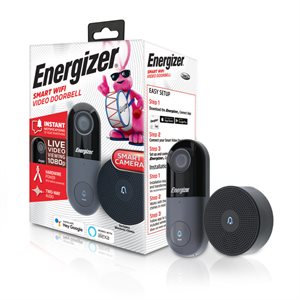 Energizer - Sonnette vidéo Wi-Fi 1080p intelligente