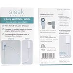 Sleek Socket 1-Gang Wall Plate for Coaxial Only w/F-to-F 90 Degree Connector & Adhesvie Cable Mgnt