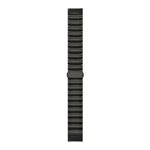 GARMIN QuickFit 22 Watch Straps Hybrid Titanium/Silicone Bracelet – Carbon Gray DLC