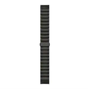 GARMIN QuickFit 22 Watch Straps Hybrid Titanium/Silicone Bracelet – Carbon Gray DLC