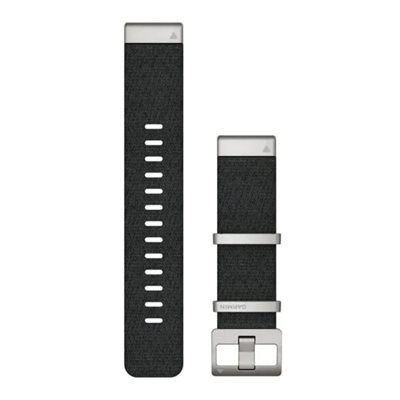 GARMIN QuickFit 22 Watch Straps Jacquard-weave Nylon Strap – Black