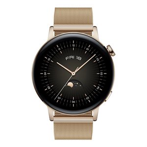 HUAWEI Watch GT 3 42mm, Light Gold Strap, SpO2 & Heart Rate Tracking, Bluetooth Calling