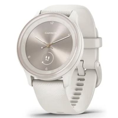 Garmin vivomove Sport Ivory Case and Silicone Band with Peach Gold Accents