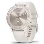 Garmin vivomove Sport Ivory Case and Silicone Band with Peach Gold Accents