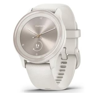 Garmin vivomove Sport Ivory Case and Silicone Band with Peach Gold Accents