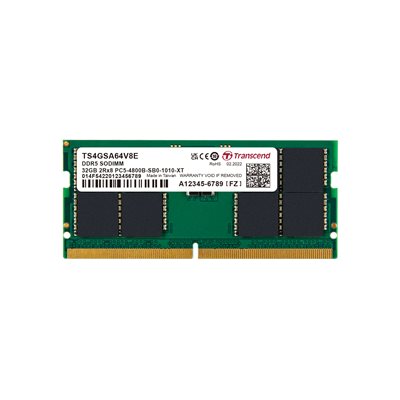 Transcend 32GB DDR5 4800 SO-DIMM 2Rx8 2Gx8 CL40 1.1V