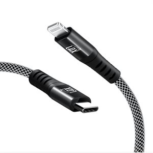 LAX 6FT USB-C to Lightning Cables MFi C94 Connectors - Black