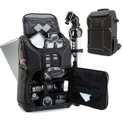 ACCESSORY POWER USA GEAR Professional DSLR Camera and Laptop Backpack  BLACK