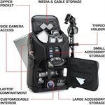 ACCESSORY POWER USA GEAR Professional DSLR Camera and Laptop Backpack  BLACK