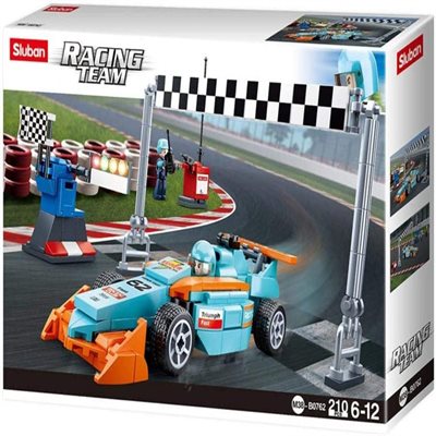 SLUBAN Model Bricks RACING TEAM-F1 Small Circuit 210pcs