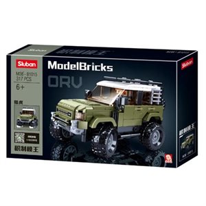 SLUBAN Model Bricks Green ORV SUV 317pcs