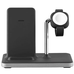 Aduro Tech Ubio Labs 3-in-1 Wireless Charging Stand for iPhone Apple Watch and AirPods