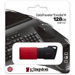 KINGSTON 128GB USB 3.2 Gen 1 DataTraveler Exodia M (Black + Red)