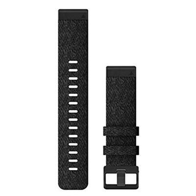 Garmin QuickFit 22 Watch Bands Heathered Black Nylon