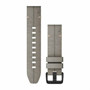 Garmin QuickFit 20 Watch Bands Shale Gray Suede Leather