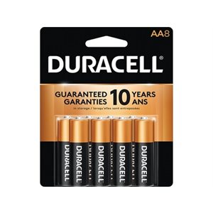 DURACELL COPPERTOP AA Alkaline Battery PACK OF 8