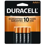 DURACELL COPPERTOP AAA Alkaline Battery PACK OF 4