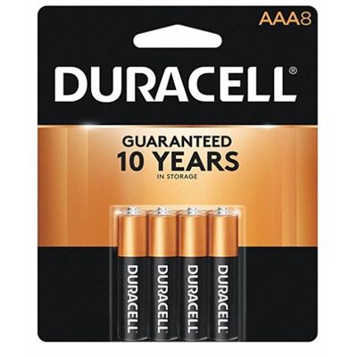 DURACELL COPPERTOP AAA Alkaline Battery PACK OF 8