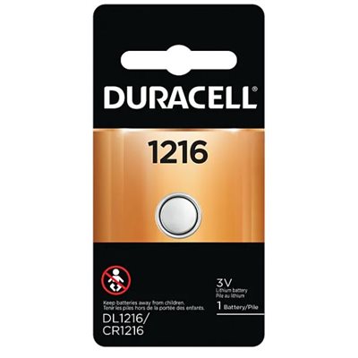 DURACELL CR1216 Lithium Battery PACK OF 1