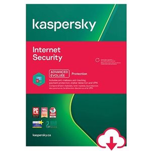 Kaspersky - Internet Security - 1A/3U - Clé (téléchargement)