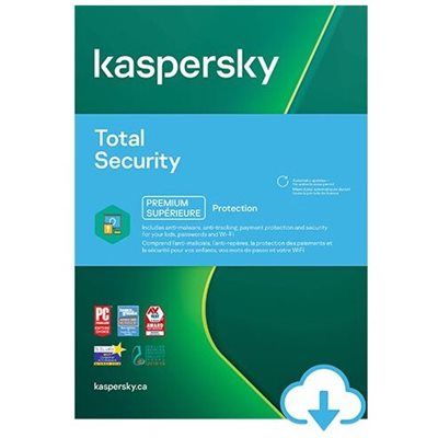 Kaspersky - Total Security - 1A/1U - Clé (téléchargement)