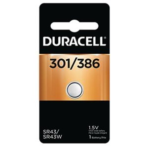 DURACELL 301/386 SR43 Silver Oxide Battery PACK OF 1