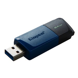 Kingston 64GB USB 3.2 Gen 1 DataTraveler Exodia M Retractable (Black + Blue) - CAN Retail