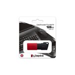 Kingston 128GB USB 3.2 Gen 1 DataTraveler Exodia M Retractable (Black + Red)- CAN Retail