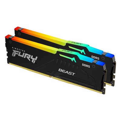 Kingston 16GB 4800MT/s DDR5 CL38 DIMM (Kit of 2) FURY Beast RGB