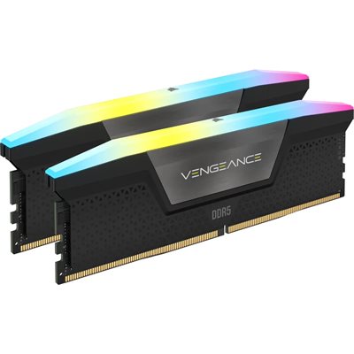 CORSAIR VENGEANCE RGB DDR5 32GB (2x16GB) DDR5 5200 (PC5-41600) C40 1.25V - Black