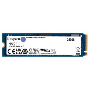 Kingston NV2 250GO M.2 2280 NVMe PCIe SSD Interne (jusqu'à 3000 MO/s)