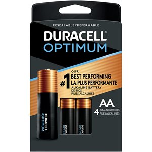 DURACELL OPTIMUM AA (Non Bulk) Alkaline Battery PACK OF 4