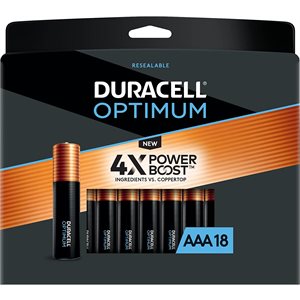 DURACELL OPTIMUM AAA (Non Bulk) Alkaline Battery PACK OF 8