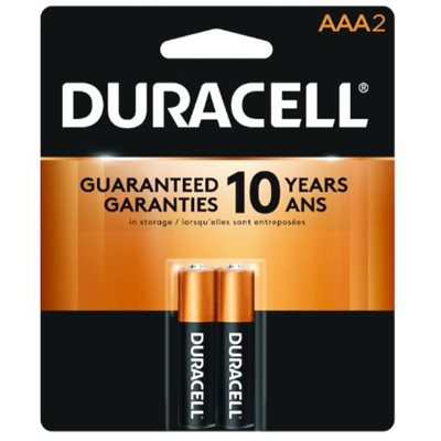 DURACELL COPPERTOP AAA Alkaline Battery PACK OF 2