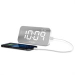 TIMEX T132W JUMBO DISPLAY ALARM CLOCK with USB CHARGING WHITE - English PKG