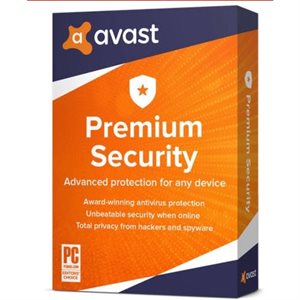 Avast Premium Security 1-User 1-Year ESD (DOWNLOAD CODE) PC