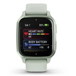 Garmin Venu Sq 2, Metallic Mint Aluminum Bezel with Cool Mint Case and Silicone Band