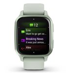 Garmin Venu Sq 2, Metallic Mint Aluminum Bezel with Cool Mint Case and Silicone Band