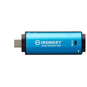 Kingston 16GB USB-C IronKey Vault Privacy 50C AES-256 Encrypted, FIPS 197